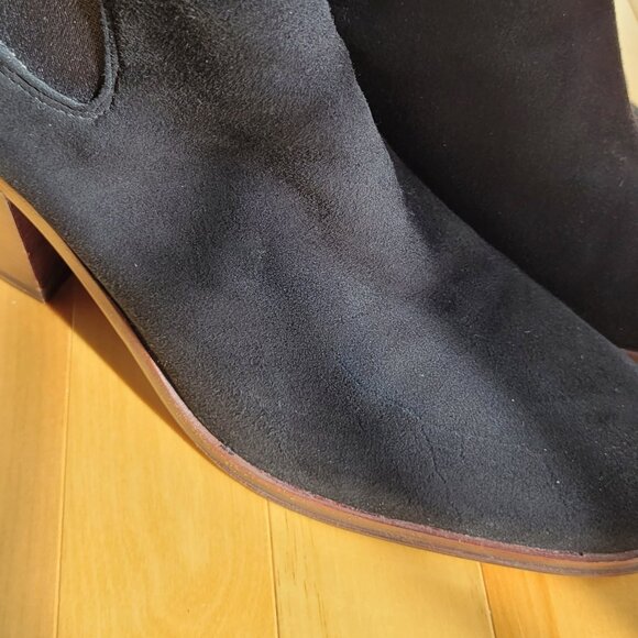 Vince Camuto Signature Black Suede Booties - Picture 9 of 13